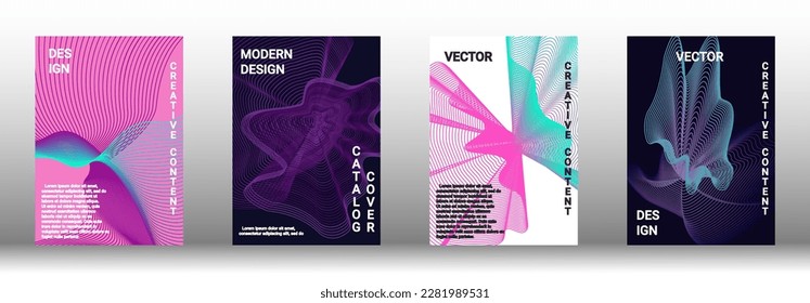 Modern design template. Creative fluid backgrounds from current forms to design a fashionable abstract cover, banner, poster, booklet. Vector illustration. EPS 10. 