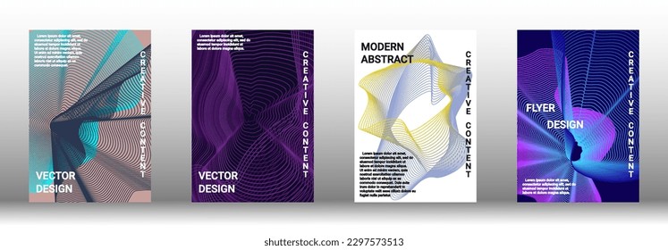 Modern design template. Creative fluid backgrounds from current forms to design a fashionable abstract cover, banner, poster, booklet. Vector illustration. EPS 10. 