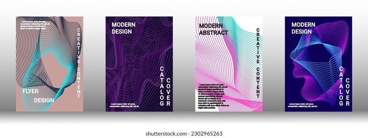 Modern design template. Creative fluid backgrounds from current forms to design a fashionable abstract cover, banner, poster, booklet. Vector illustration. EPS 10. 