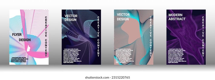 Modern design template. Creative fluid backgrounds from current forms to design a fashionable abstract cover, banner, poster, booklet. Vector illustration. EPS 10. 