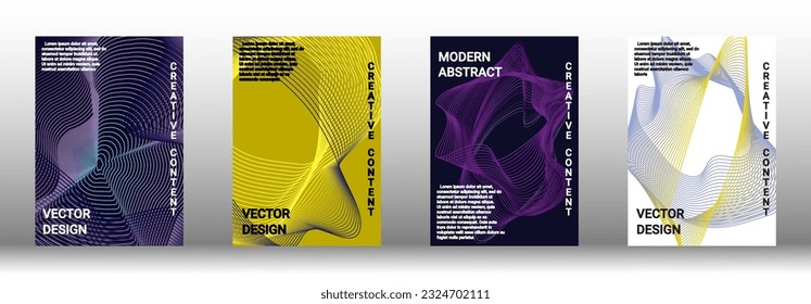 Modern design template. Creative fluid backgrounds from current forms to design a fashionable abstract cover, banner, poster, booklet. Vector illustration. EPS 10. 