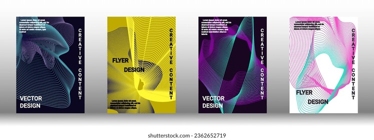 Modern design template. Creative fluid backgrounds from current forms to design a fashionable abstract cover, banner, poster, booklet. Vector illustration. EPS 10. 