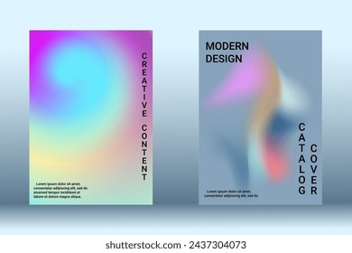 Moderne Designvorlage. Kreative flüssige Hintergründe. Eine Reihe moderner abstrakter Cover. Unscharfe helle Farben Mesh-Hintergrund. Heller Druck.