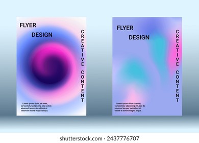 Modern design template. Creative fluid backgrounds. A set of modern abstract covers. Blurred bright colors mesh background. Bright print.