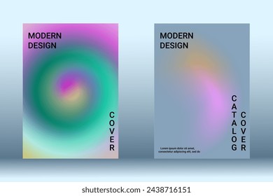 Modern design template. Creative fluid backgrounds. A set of modern abstract covers. Blurred bright colors mesh background. Bright print.