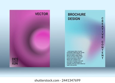 Modern design template. Creative fluid backgrounds. A set of modern abstract covers. Blurred bright colors mesh background. Bright print.