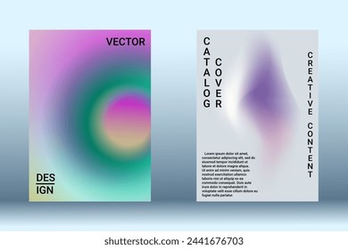 Moderne Designvorlage. Kreative flüssige Hintergründe. Eine Reihe moderner abstrakter Cover. Unscharfe helle Farben Mesh-Hintergrund. Heller Druck.