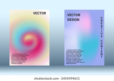 Modern design template. Creative fluid backgrounds. A set of modern abstract covers. Blurred bright colors mesh background. Bright print.