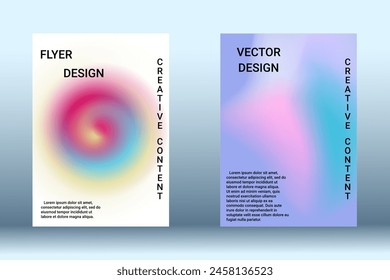 Modern design template. Creative fluid backgrounds. A set of modern abstract covers. Blurred bright colors mesh background. Bright print.