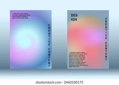 Modern design template. Creative fluid backgrounds. A set of modern abstract covers. Blurred bright colors mesh background. Bright print.
