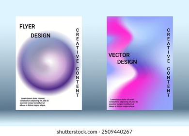 Plantilla de diseño moderno. Fondos fluidos creativos. Un conjunto de cubiertas abstractas modernas. Fondo de malla de colores brillantes borrosos. Estampado brillante.
