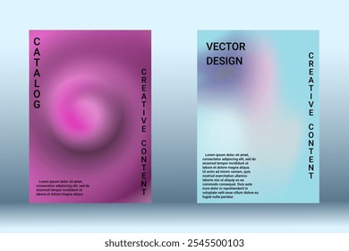 Modern design template. Creative fluid backgrounds. A set of modern abstract covers. Blurred bright colors mesh background. Bright print.