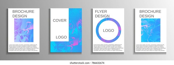 Modern design template. Creative fluid backgrounds from current forms to design a fashionable abstract cover, banner, poster, booklet. Vector illustration. EPS 10.