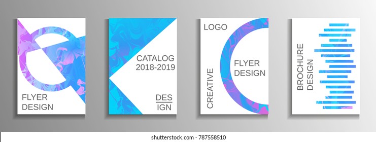 Modern design template. Creative fluid backgrounds from current forms to design a fashionable abstract cover, banner, poster, booklet. Vector illustration. EPS 10.