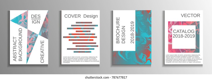 Modern design template. Creative fluid backgrounds from current forms to design a fashionable abstract cover, banner, poster, booklet. Vector illustration. EPS 10.