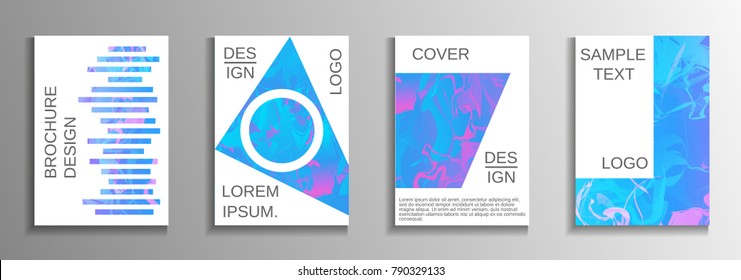 Modern design template. Creative fluid backgrounds from current forms to design a fashionable abstract cover, banner, poster, booklet. Vector illustration. EPS 10.