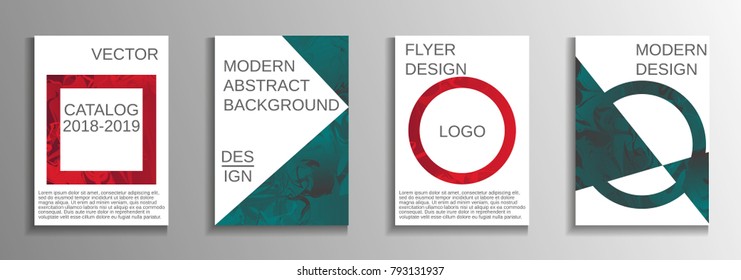 Modern design template. Creative fluid backgrounds from current forms to design a fashionable abstract cover, banner, poster, booklet. Vector illustration. EPS 10.