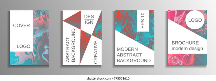 Modern design template. Creative fluid backgrounds from current forms to design a fashionable abstract cover, banner, poster, booklet. Vector illustration. EPS 10.