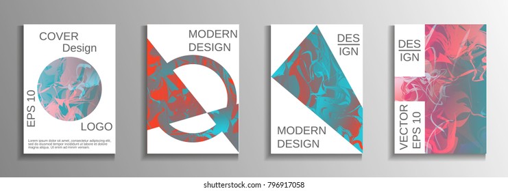 Modern design template. Creative fluid backgrounds from current forms to design a fashionable abstract cover, banner, poster, booklet. Vector illustration. EPS 10.