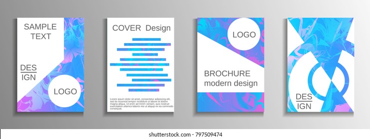 Modern design template. Creative fluid backgrounds from current forms to design a fashionable abstract cover, banner, poster, booklet. Vector illustration. EPS 10.