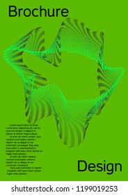 Modern design template. Creative green background from abstract lines to create a fashionable abstract cover, banner, poster, booklet. Vector illustration. EPS 10.