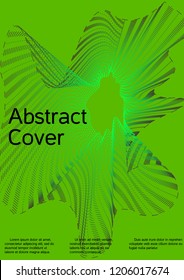 Modern design template. Creative green background from abstract lines to create a fashionable abstract cover, banner, poster, booklet. Vector illustration. EPS 10.