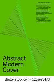 Modern design template. Creative green background from abstract lines to create a fashionable abstract cover, banner, poster, booklet. Vector illustration. EPS 10.