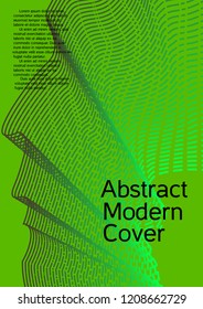 Modern design template. Creative green background from abstract lines to create a fashionable abstract cover, banner, poster, booklet. Vector illustration. EPS 10.