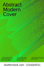 Modern design template. Creative green background from abstract lines to create a fashionable abstract cover, banner, poster, booklet. Vector illustration. EPS 10.