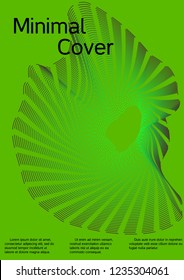Modern design template. Creative green background from abstract lines to create a fashionable abstract cover, banner, poster, booklet. Vector illustration. EPS 10.