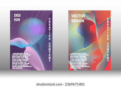 Modern design template. Creative liquid background from flowing shapes to create trendy abstract cover, banner, poster, booklet. Vector illustration. EPS 10.