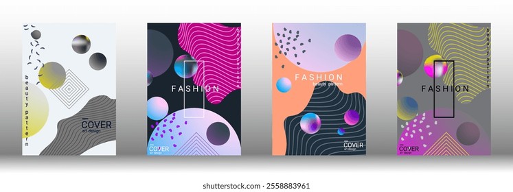 Modern design template. Creative vector backgrounds from fashionable shapes for creating a designer abstract cover, banner, poster, booklet. Vector illustration. EPS 10.