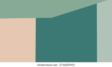 Plantilla de diseño moderno con un fondo abstracto de Vector verde con un marco de papel en blanco y un patrón de sombra para un Anuncio de Web de negocios o página de tarjeta