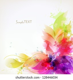 Modern Design template with floral design elements . Vector  illustration
