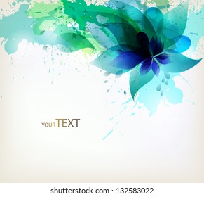 Moderne Design-Vorlage mit floralen Design-Elementen. Vektorgrafik