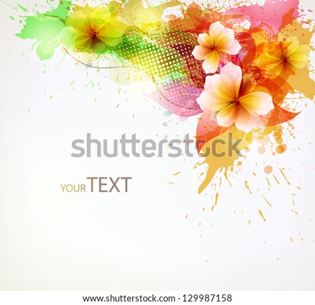 Modern Design template with floral design elements . Vector illustration
