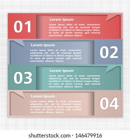 Modern design template with four elements, vector eps10 illustration