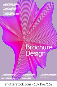 Modern design template. Future futuristic template with abstract current forms for banner design, poster, booklet, report, journal. 