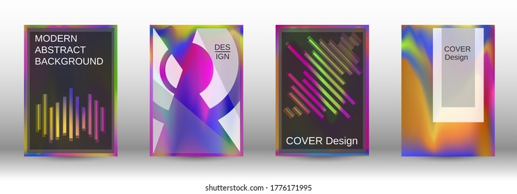 Modern design template.  Futuristic gradient set. Creative fluid backgrounds from current forms. Promotion banner concept. Vector flat illustration.
