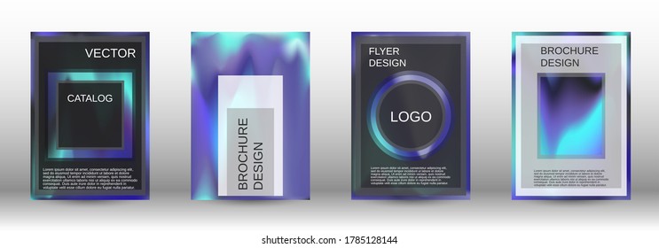 Modern design template.  Futuristic gradient set. Creative fluid backgrounds from current forms. Fashion print. Web element. Vector illustration. EPS 10.
