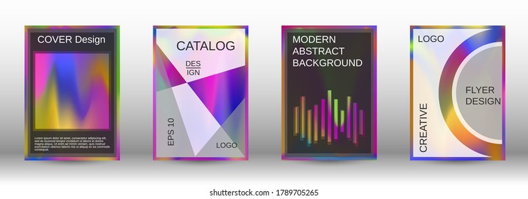 Modern design template.  Futuristic gradient set. Creative fluid backgrounds from current forms. Promotion banner concept. Web element. Vector illustration. EPS 10.