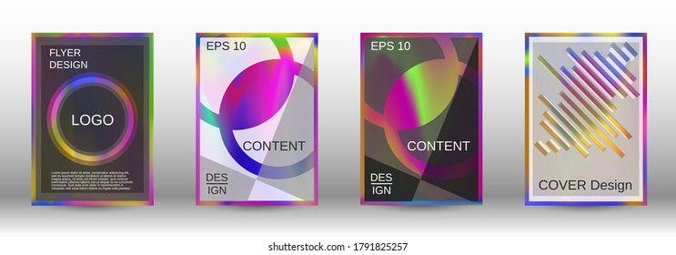 Modern design template.  Futuristic gradient set. Creative fluid backgrounds from current forms. Fashion print. Web element. Vector illustration. EPS 10.