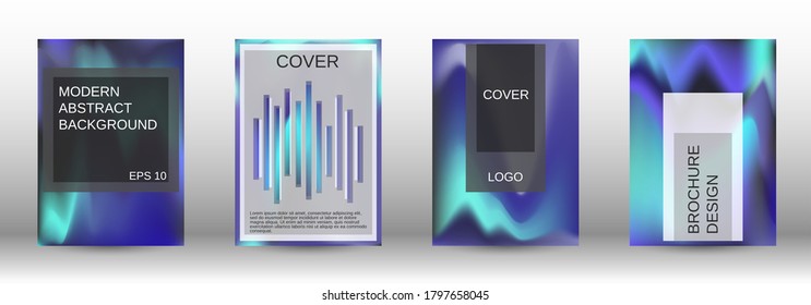 Moderne Design-Vorlage.  Futuristischer Farbverlauf-Set. Kreative Hintergrundbilder aus aktuellen Formularen. Werbebanner-Konzept. Vektorflache Illustration.