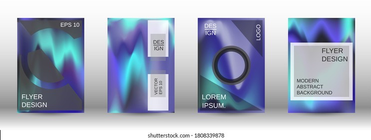 Modern design template.  Futuristic gradient set. Creative fluid backgrounds from current forms. Promotion banner concept. Vector flat illustration.