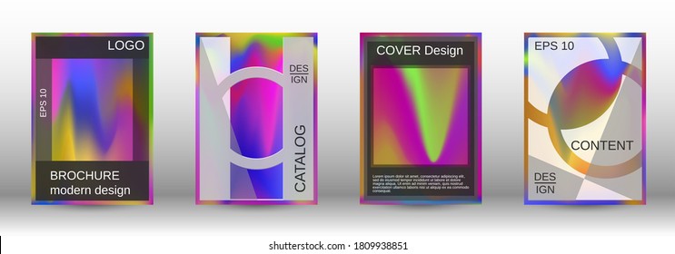 Modern design template.  Futuristic gradient set. Creative fluid backgrounds from current forms. Promotion banner concept. Web element. Vector illustration. EPS 10.