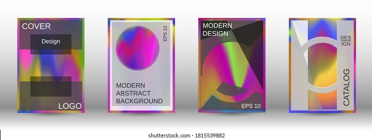 Modern design template.  Futuristic gradient set. Creative fluid backgrounds from current forms. Promotion banner concept. Web element. Vector illustration. EPS 10.
