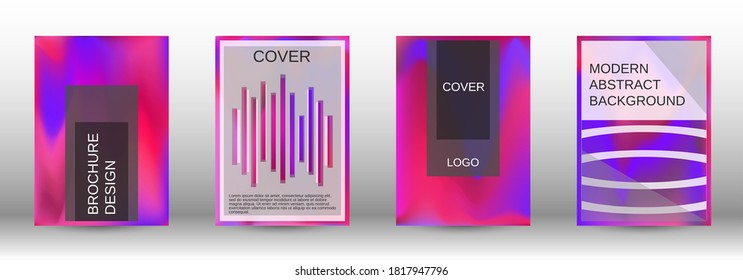 Modern design template.  Futuristic gradient set. Creative fluid backgrounds from current forms. Promotion banner concept. Vector flat illustration.