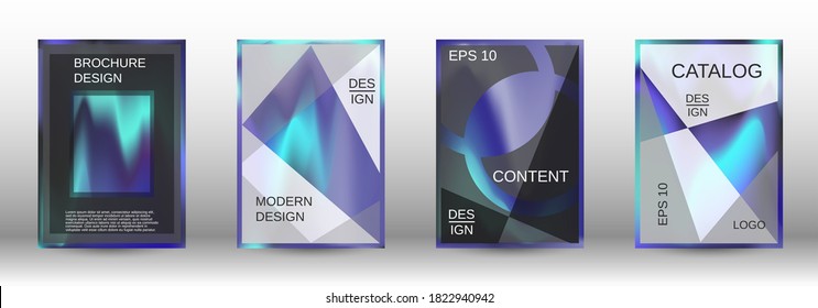 Modern design template.  Futuristic gradient set. Creative fluid backgrounds from current forms. Promotion banner concept. Vector flat illustration.