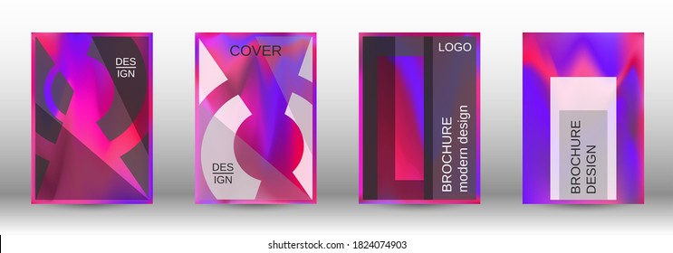Plantilla de diseño moderna.  Conjunto de degradado futurista. Fondos de fluidos creativos de las formas actuales. El concepto de banner de promoción. elemento Web. Ilustración vectorial. EPS 10.
