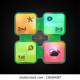 Modern Design Template - geometrical infographics - option banners